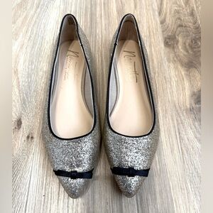 Nanette Lepore Dina Glitter Pointy Toe Flats Woman’s Size 6.5 NWOT